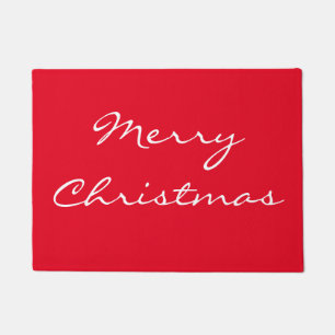 Tapete Doormat vermelho elegante do Feliz Natal