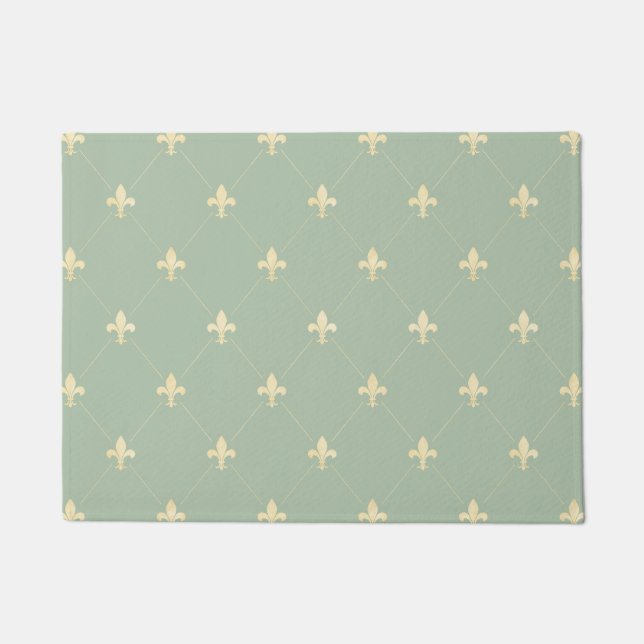 Tapete Dourada Fleur-de-Lis Sage 18x24 (Frente)