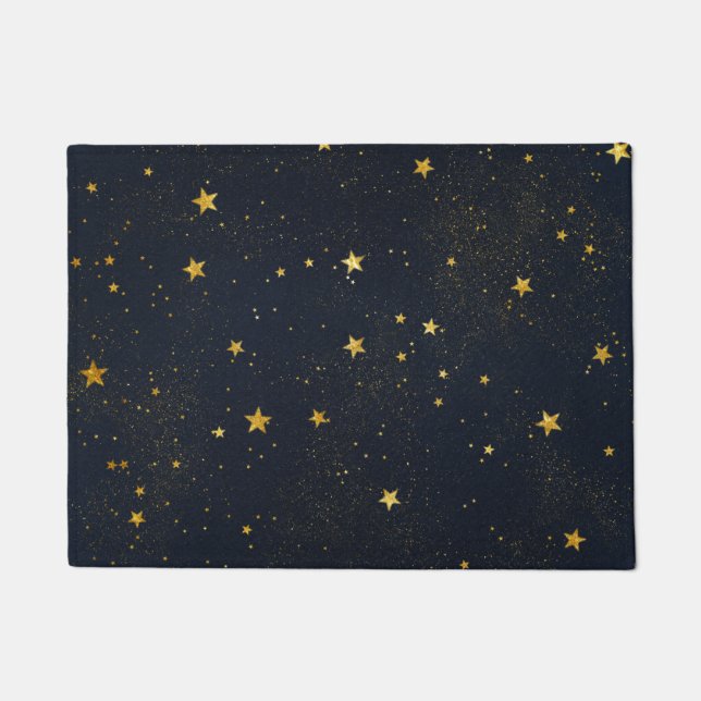 Tapete Douradas estrelas no céu noturno (Frente)