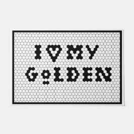 Tapete Dourado Retriever Goldendoododododle Cachorro