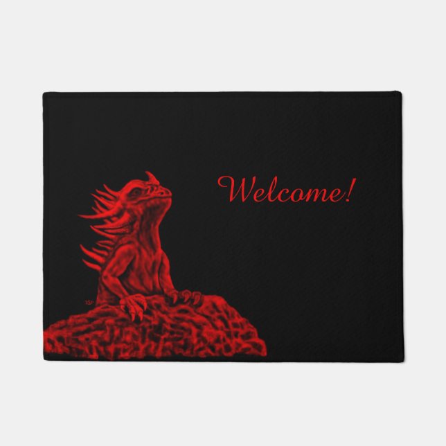 Tapete Dragão vermelho pequeno (Frente)