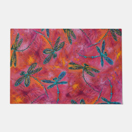 Tapete Dragonfly Dance Hot Fuchsia Door Mat