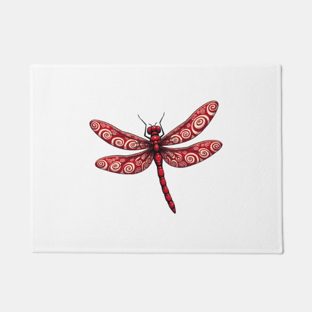 Tapete Dragonfly de espiral de menta-pimenta (Frente)