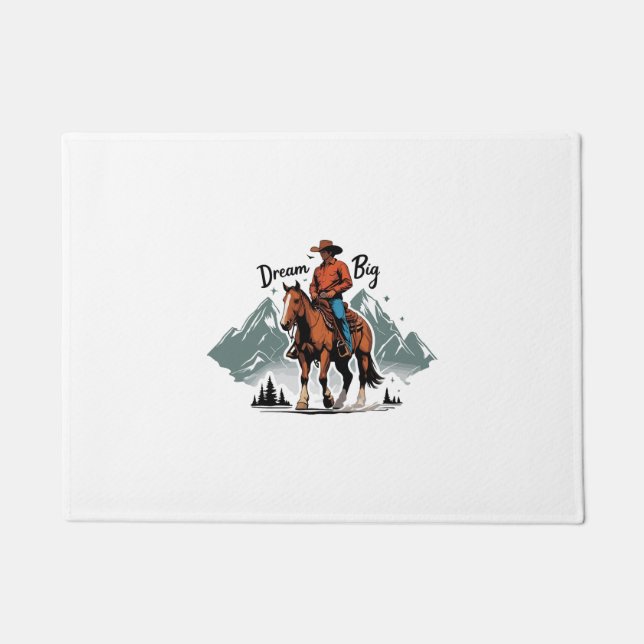 Tapete Dream Big-Cowboy Correndo Cavalo (Frente)