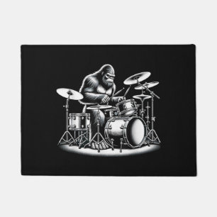 Tapete Drummer Bigfoot Sasquatch Tocando Tambores Músico