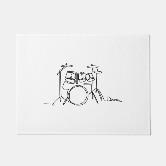 Tapete Drummer Music Design Um Tambor De Linha (Frente)