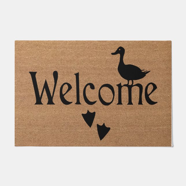 Tapete  Duck Welcome Door Mat, Cute Duck Prints Mat (Frente)