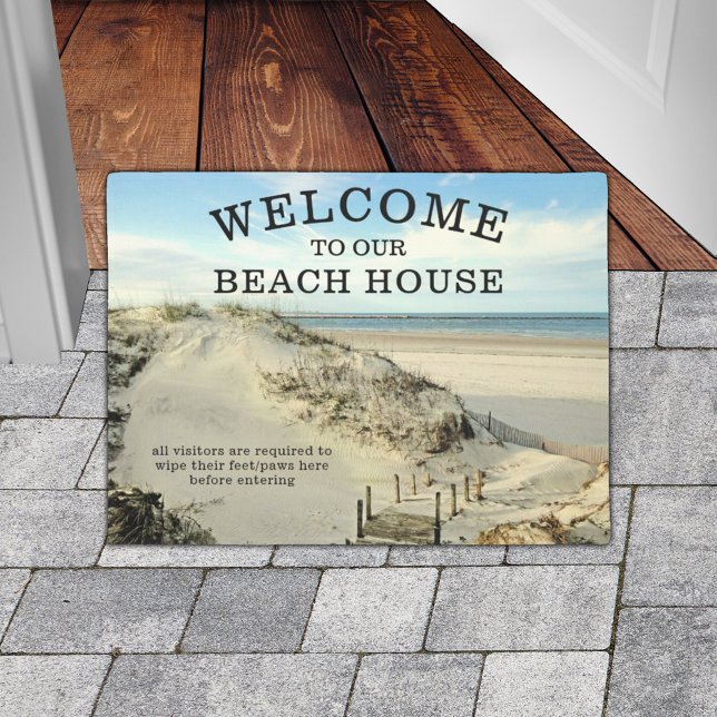 Tapete Dunes e Ocean Beach House Doormat (Criador carregado)