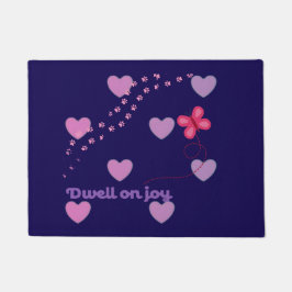 Tapete dwell on joy hearts and paw prints Doormat