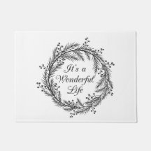 É uma vida maravilhosa - esteira de porta do Natal