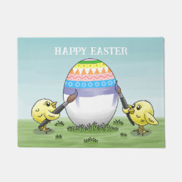 Tapete Easter egg painted by the two chickens