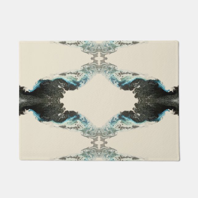 Tapete Ecos de Maré — Padrão Abstrato de Tinta Fluida (Frente)