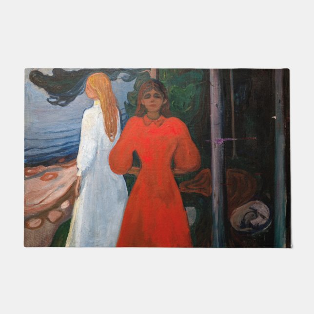 Tapete Edvard Munch - Vermelho e Branco (Frente)