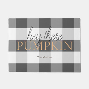 Tapete Ei Lá Pumpkin Black & White Buffalo Check
