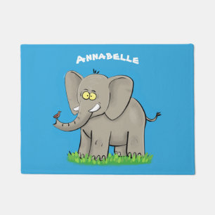 Tapete Elefante engraçado e bonito com desenho animado de