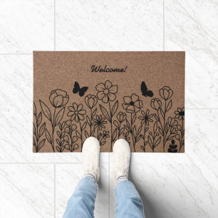 Tapete Elegância Floral: Porta Personalizada