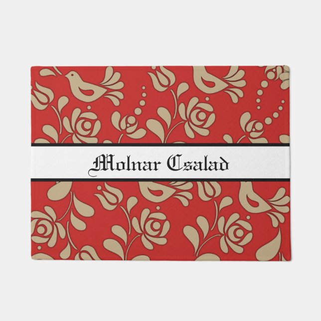 Tapete Elegância Húngara Personalizada Bem-Vindo (Frente)