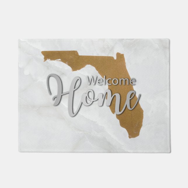 Tapete Elegant Gold Florida State Map Welcome Home (Frente)