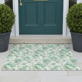 Tapete Elegant Green Floral Door Mat