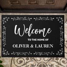 Elegante Bem-Vindo À Casa De | Preto