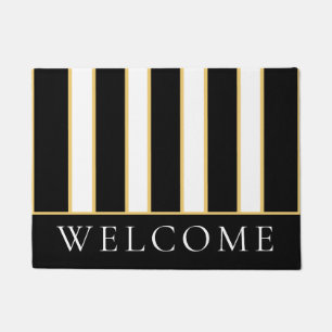 Tapete Elegante Black and White Strike Welcome