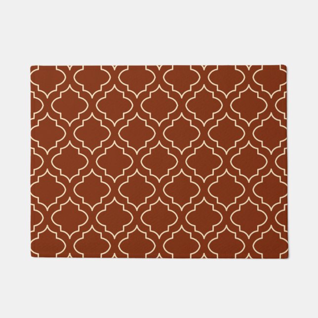 Tapete Elegante Brown Pattern Doormat Rug (Frente)
