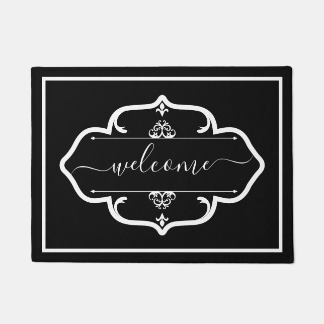 Tapete Elegante decoração personalizada de boas-vindas em (Frente)