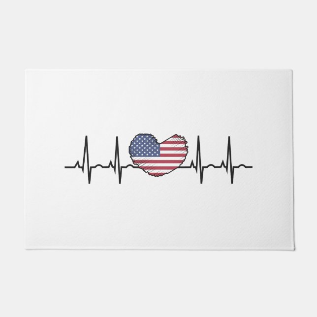 Tapete Eletrocardiografia ECG com pulsação de batimento c (Frente)