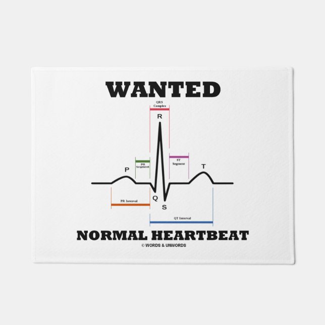 Tapete Eletrocardiograma ECG com batimento cardíaco norma (Frente)