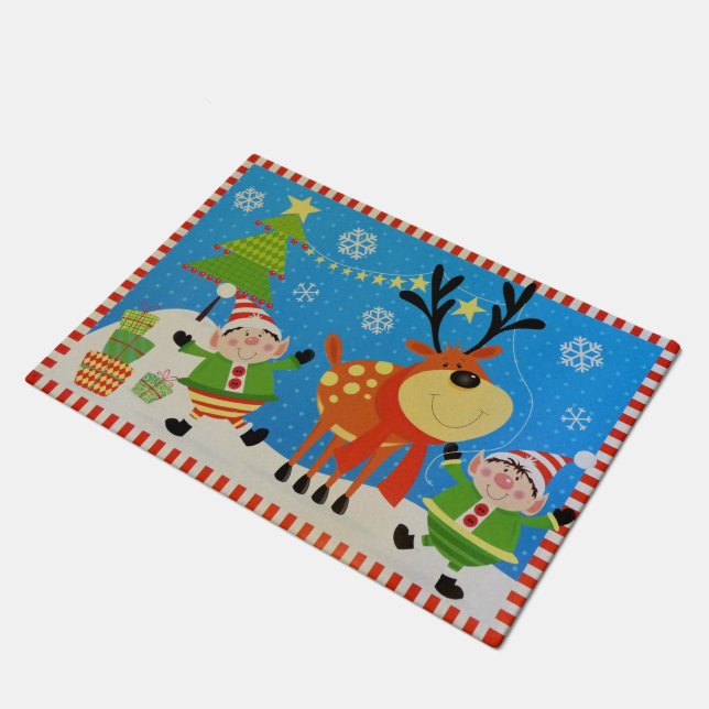 Tapete Elves e Reindeer (Inclinado)