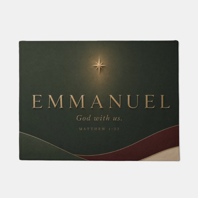 Tapete EMMANUEL | Mateus 1:23 Cristão  (Frente)