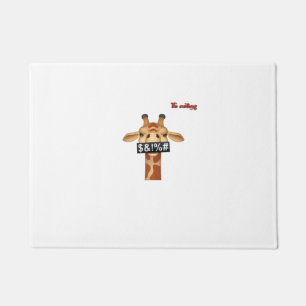 Tapete emoji insultando a cara de girafa zangada
