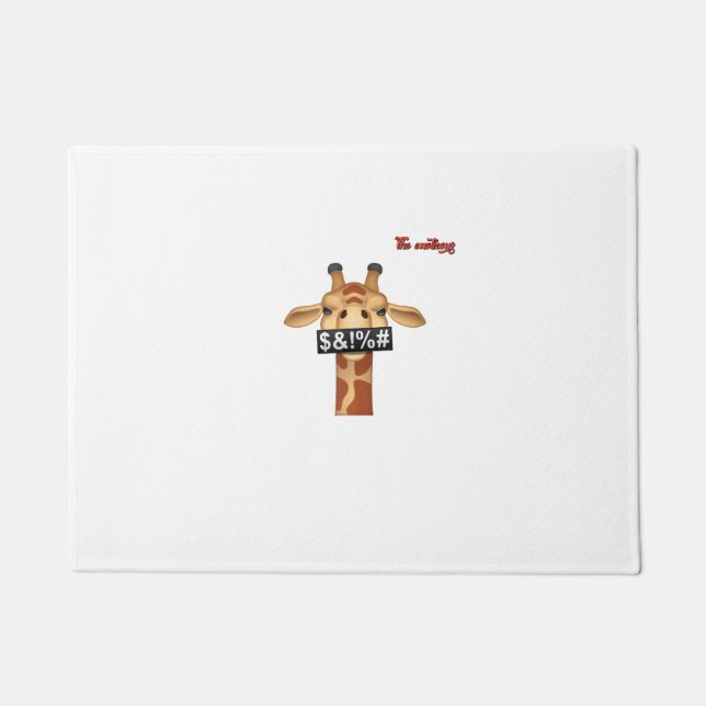 Tapete emoji insultando a cara de girafa zangada (Frente)