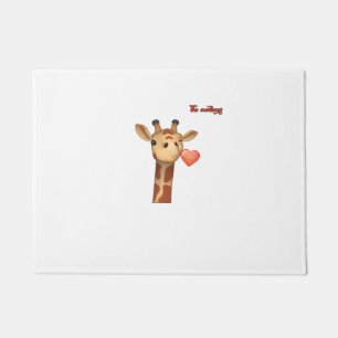 Tapete emoji pisando beijando cara de girafa cardíaca
