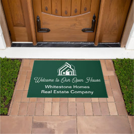 Tapete Empresa de Imóveis Verde Casa Aberta Personalizada