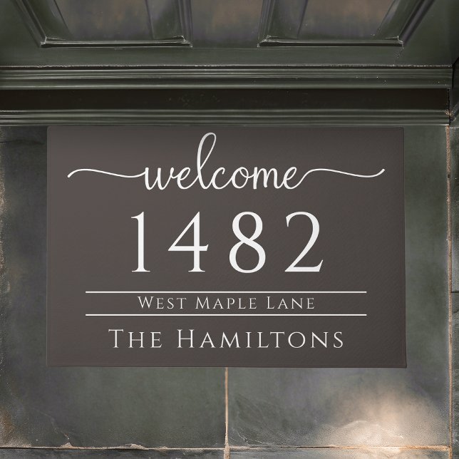 Tapete Endereço personalizado do nome da família Espresso (Criador carregado)