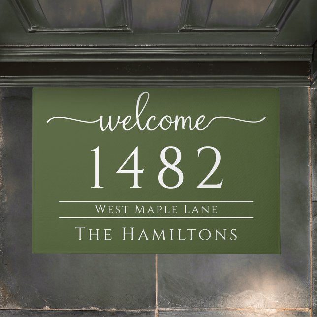 Tapete Endereço personalizado do nome da família Olive gr (Criador carregado)