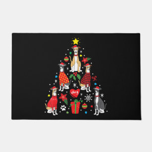 Tapete Enfeites de natal de Whippet Tree Engraçado Cacho