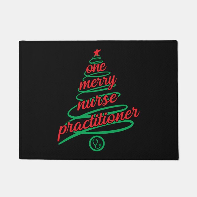 Tapete enfermeiro de Natal, uma feliz (Frente)