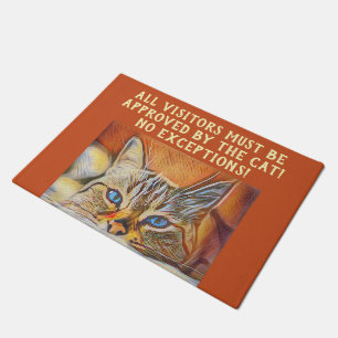 Tapete Engraçada Arte Pet Engraçada Gato Visitantes Aprov