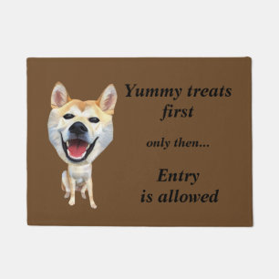 Tapete Engraçado Cartoon Shiba Inu Dog Doormat