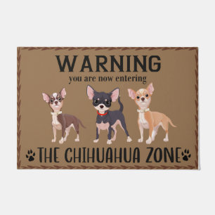 Tapete Engraçado Chihuahua Zone Doormat, Chihuahua House