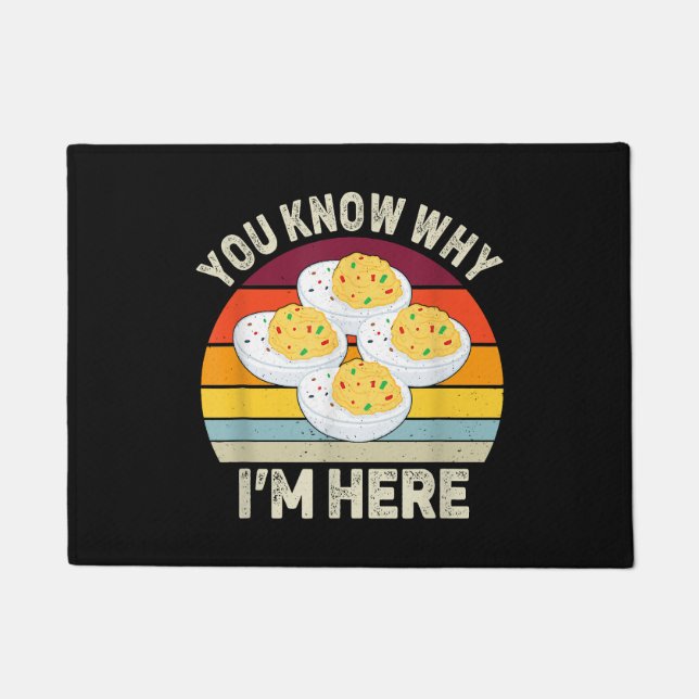 Tapete Engraçado Dia de Ação de Graças Ovos Devidos Você  (Frente)