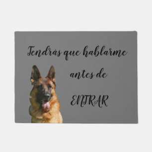 Tapete Engraçado German shepherd Doormat em espanhol