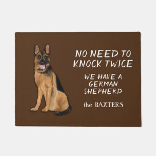 Tapete Engraçado German shepherd não precisa bater duas