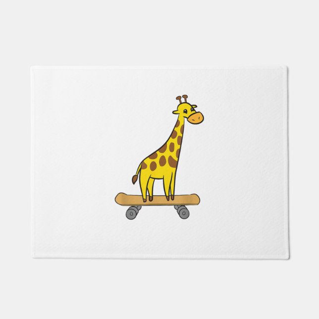 Tapete Engraçado Girafa Lover Giraffe Skateboard (Frente)