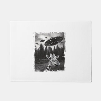 Tapete Engraçado Giraffe UFO Zoo Animal Esquisito Memória