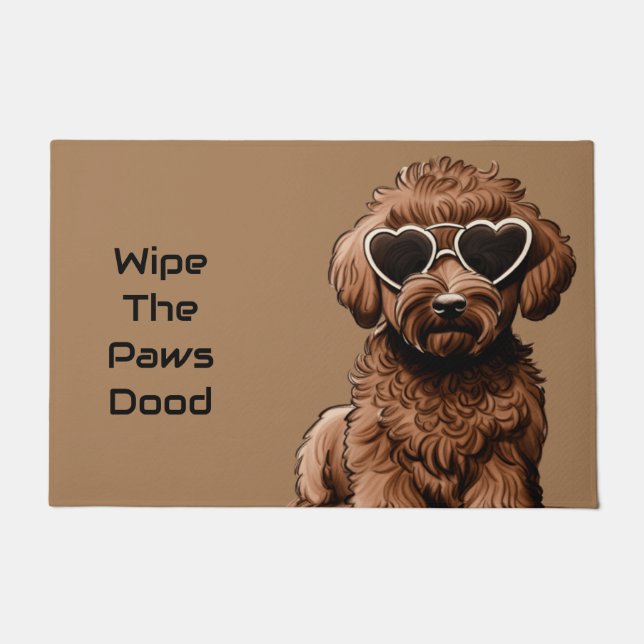Tapete Engraçado Goldendoodle Doormat (Frente)