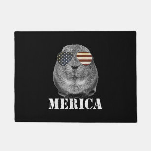 Tapete Engraçado Guiné Pig Merica Bandeira Patriótica 