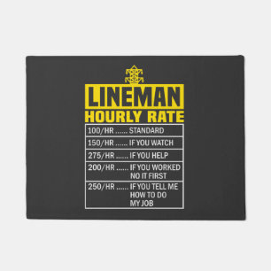 Tapete Engraçado Lineman de Taxa Horária Mata Negra